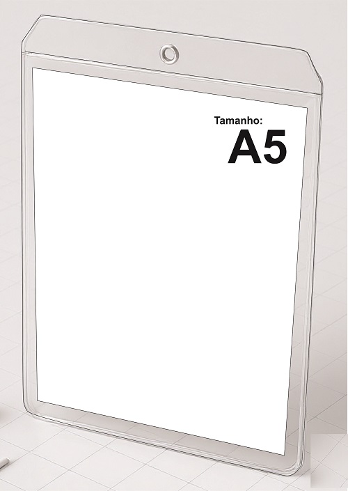 Envelope Porta Ficha Transparente 160 x 224 +25 mm        KIT 20 und